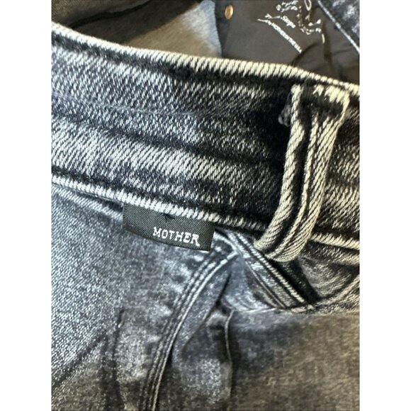Mother The Insider Crop Step Fray Jeans Women’s Size 31 Gray Distressed Hem - Picture 6 of 11